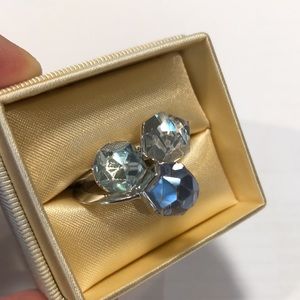 Swarovski Stacking Rings Size 6 Large faceted stones